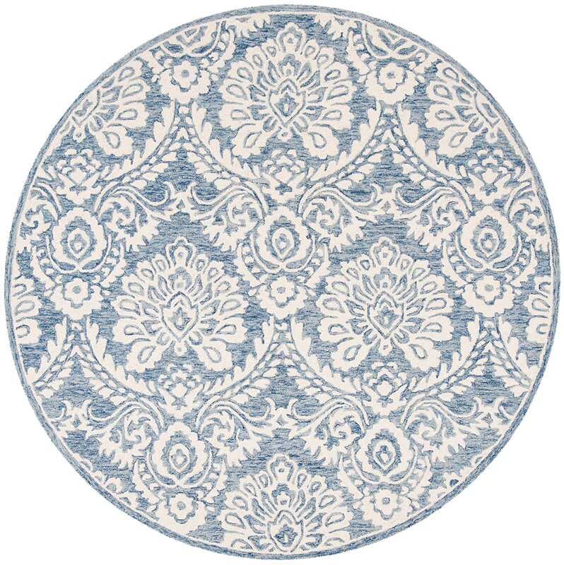Safavieh Blossom Blm106M Blue / Ivory Rugs.
