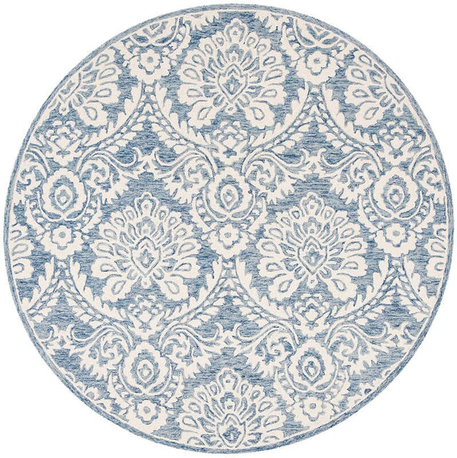 Safavieh Blossom Blm106M Blue / Ivory Rugs.