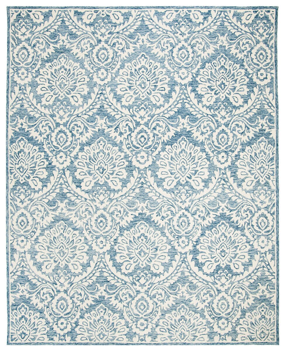 Safavieh Blossom Blm106M Blue / Ivory Rugs.