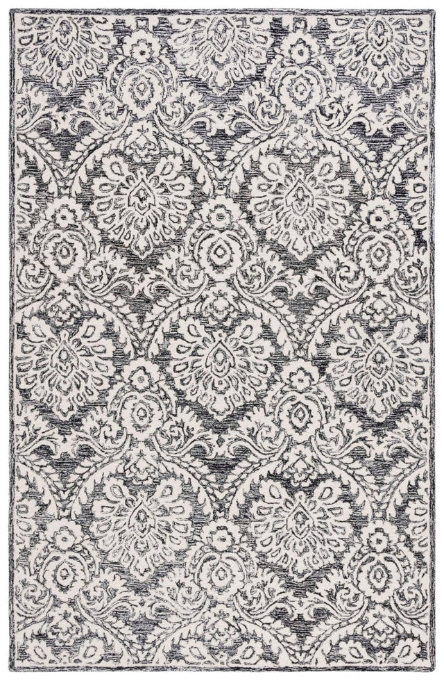 Safavieh Blossom Blm106Z Black/Ivory Rug.