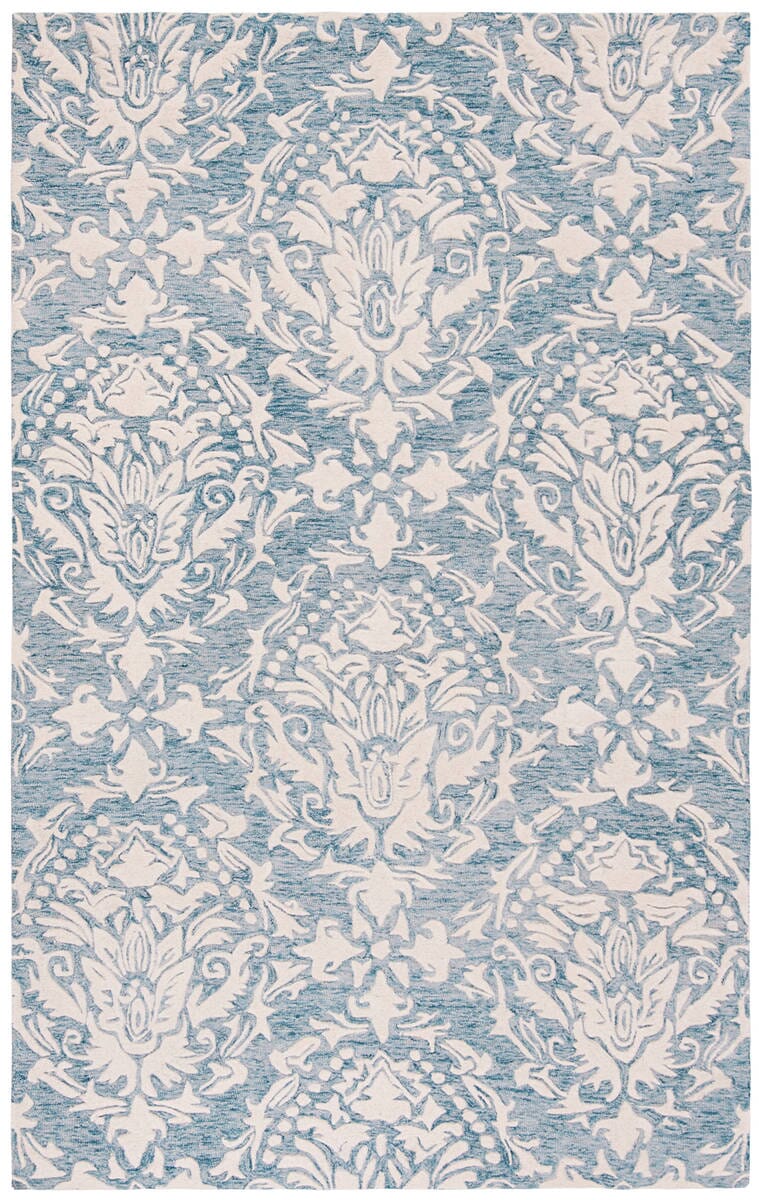 Safavieh Blossom Blm107B Blue / Ivory Rugs.