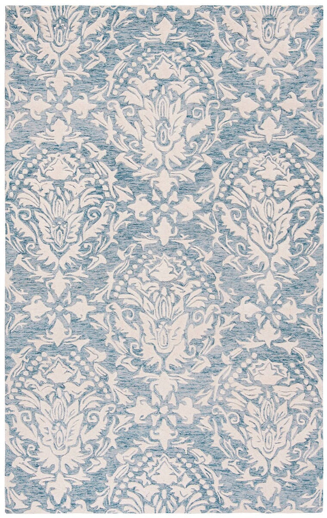 Safavieh Blossom Blm107B Blue / Ivory Rugs.