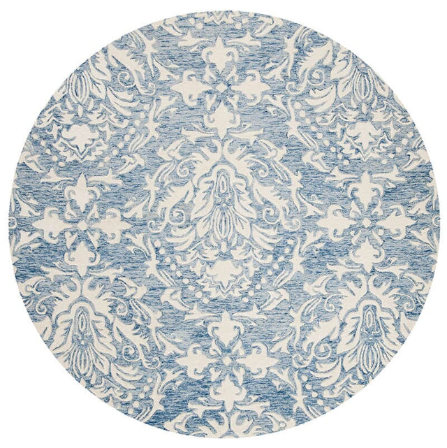 Safavieh Blossom Blm107B Blue / Ivory Rugs.
