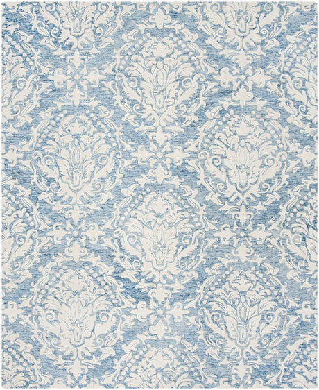 Safavieh Blossom Blm107B Blue / Ivory Rugs.