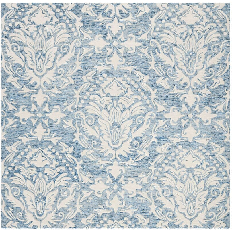Safavieh Blossom Blm107B Blue / Ivory Rugs.