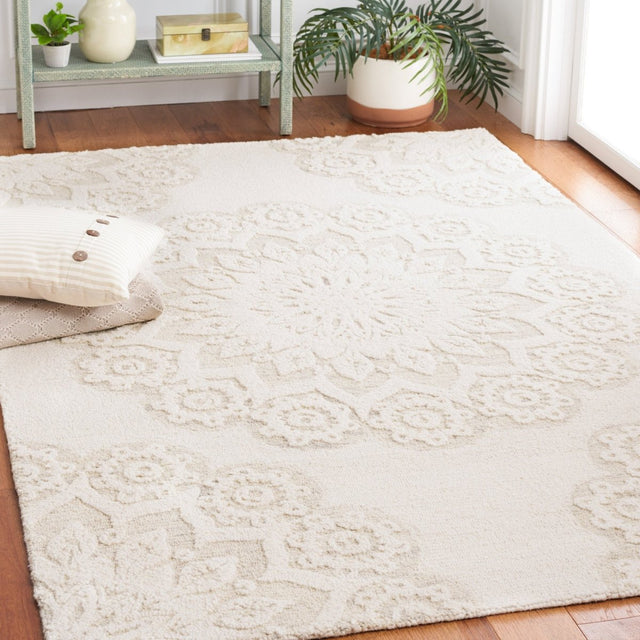 Safavieh Blossom Blm108F Ivory/Grey Rug.