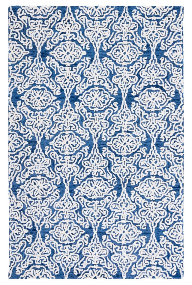 Safavieh Blossom Blm112N Navy/Ivory Rug.