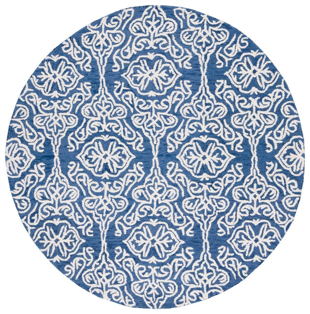 Safavieh Blossom Blm112N Navy/Ivory Rug.