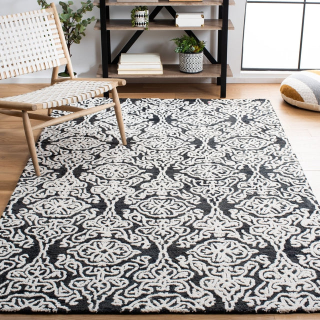 Safavieh Blossom Blm112Z Black/Ivory Rug.