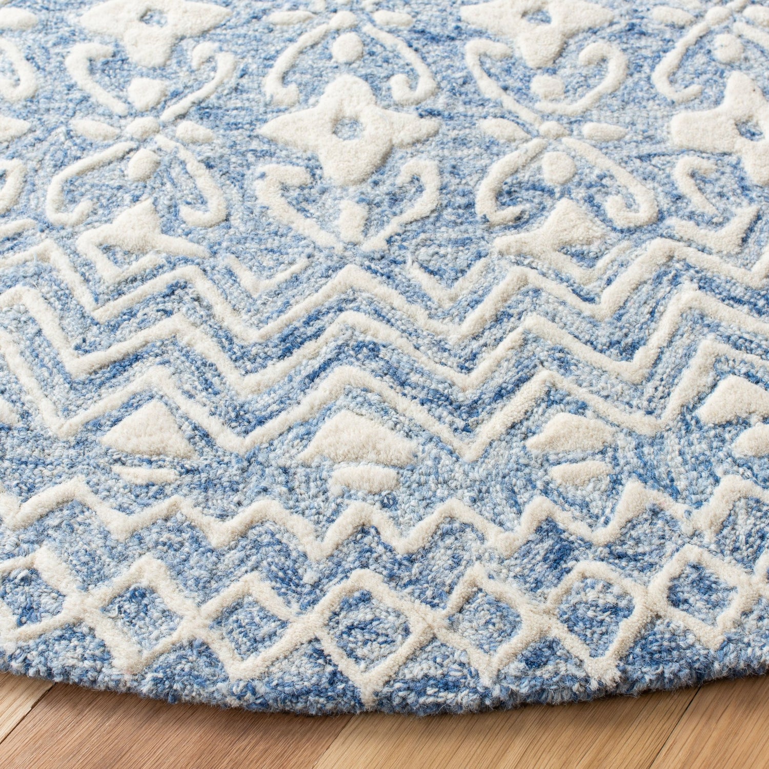 Safavieh Blossom Blm114M Blue/Ivory Rug - Safavieh - blm114m - 4