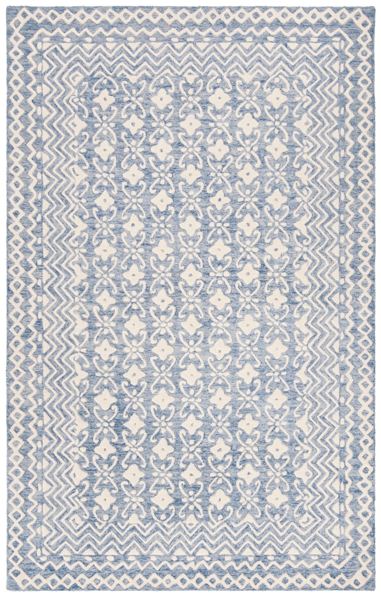 Safavieh Blossom Blm114M Blue/Ivory Rug - Safavieh - blm114m - 4