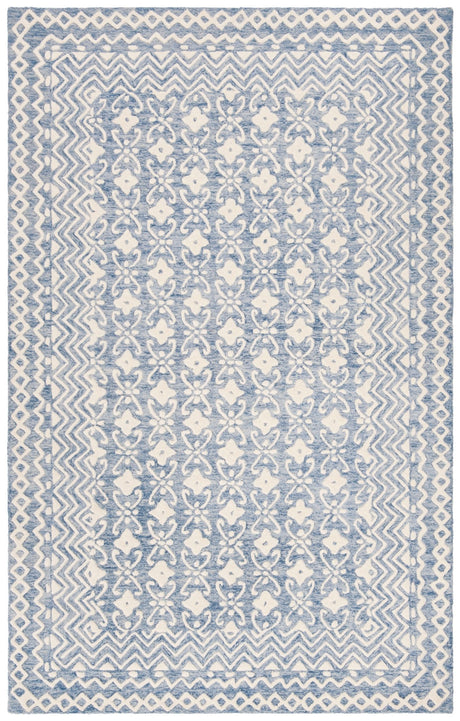 Safavieh Blossom Blm114M Blue/Ivory Rug - Safavieh - blm114m - 4