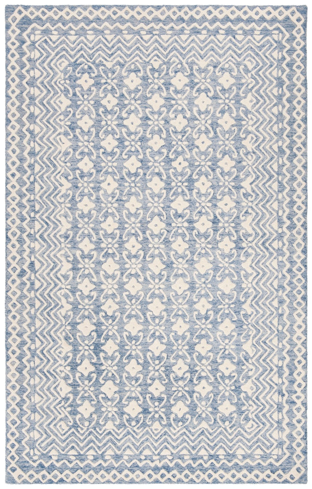 Safavieh Blossom Blm114M Blue/Ivory Rug - Safavieh - blm114m - 4