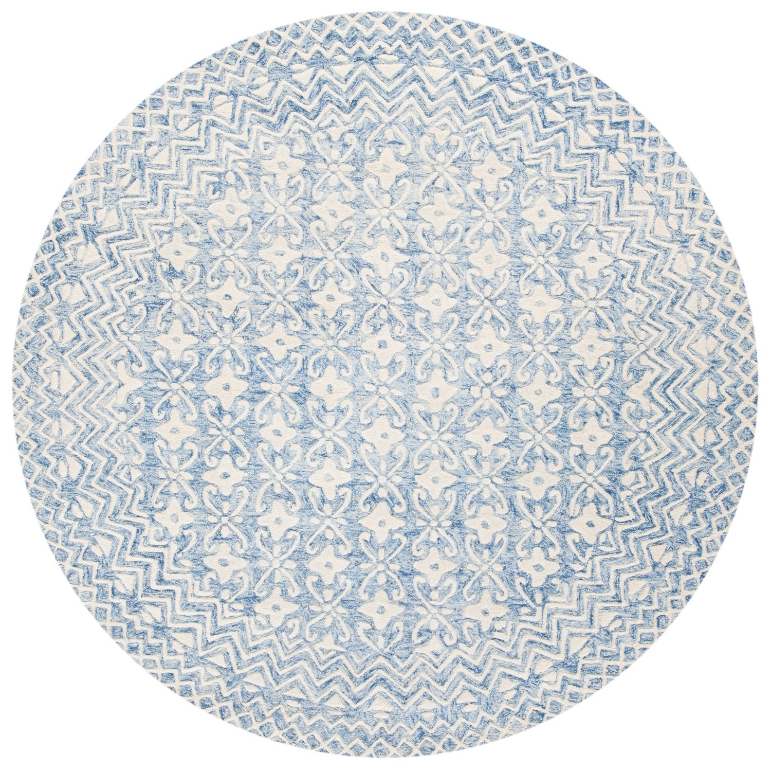 Safavieh Blossom Blm114M Blue/Ivory Rug - Safavieh - blm114m - 6r