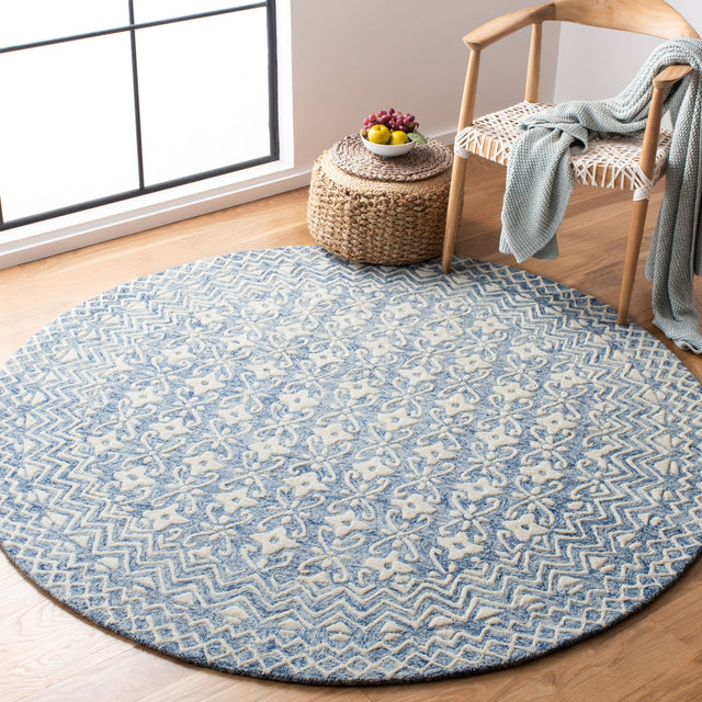 Safavieh Blossom Blm114M Blue/Ivory Rug - Safavieh - blm114m - 6r