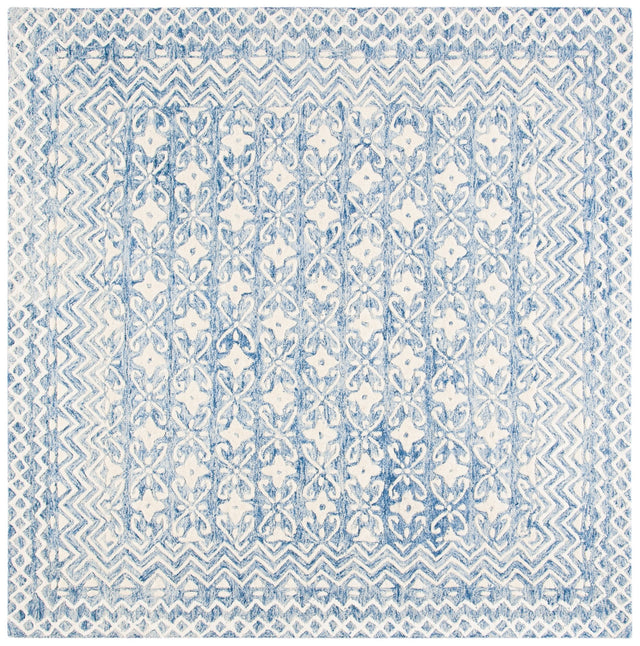 Safavieh Blossom Blm114M Blue/Ivory Rug - Safavieh - blm114m - 6sq