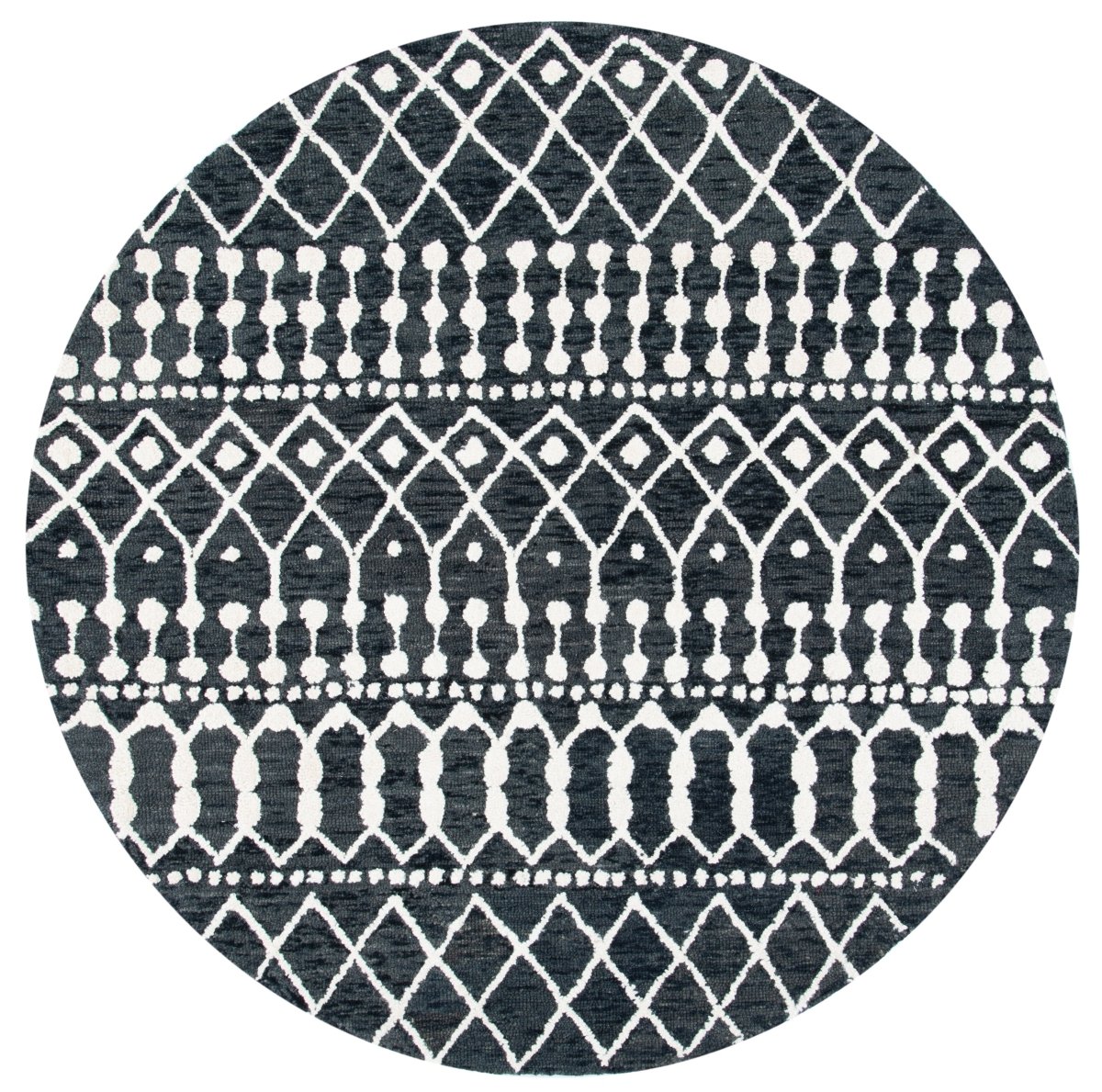Safavieh Blossom Blm115Z Black/Ivory Rugs.