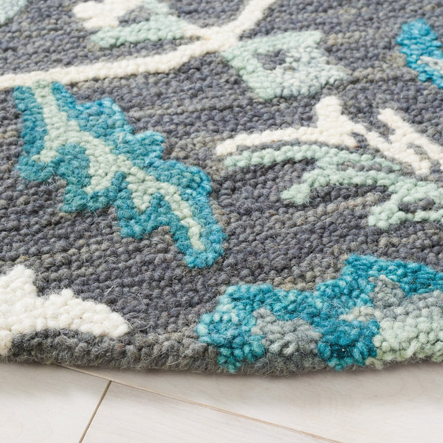 Safavieh Blossom Blm175G Grey/Blue Rug.