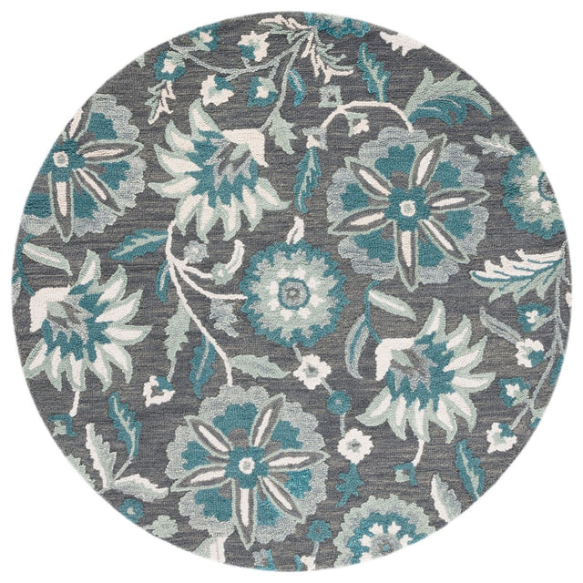 Safavieh Blossom Blm175G Grey/Blue Rug.
