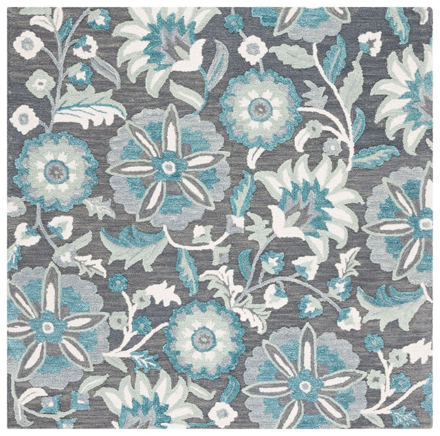 Safavieh Blossom Blm175G Grey/Blue Rug.