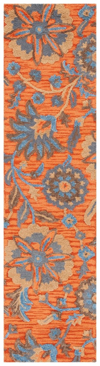 Safavieh Blossom Blm175P Rust/Blue Rug.