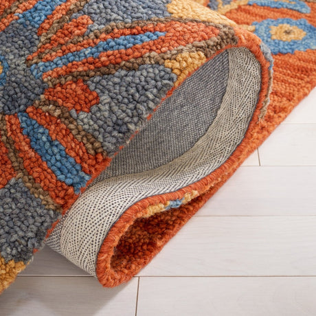Safavieh Blossom Blm175P Rust/Blue Rug.
