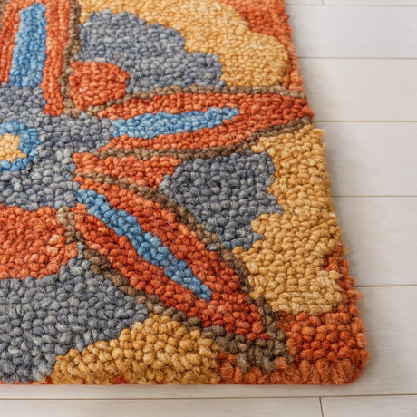 Safavieh Blossom Blm175P Rust/Blue Rug.