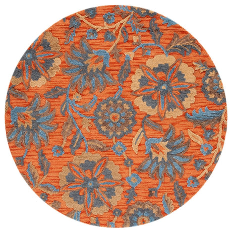 Safavieh Blossom Blm175P Rust/Blue Rug.