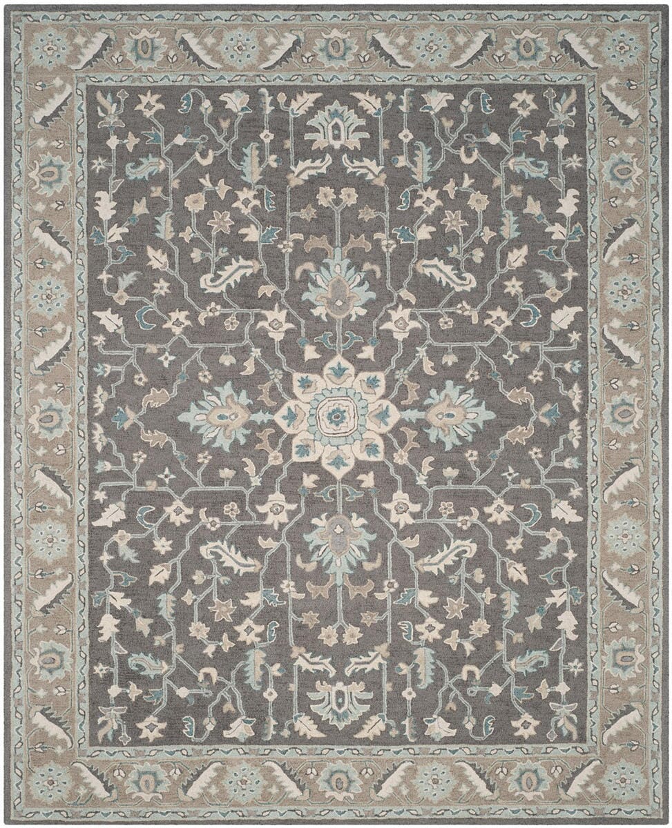 Safavieh Blossom Blm217A Dark Grey/Light Brown Rug.