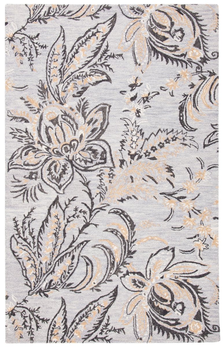 Safavieh Blossom Blm275F Grey/Yellow Rug.