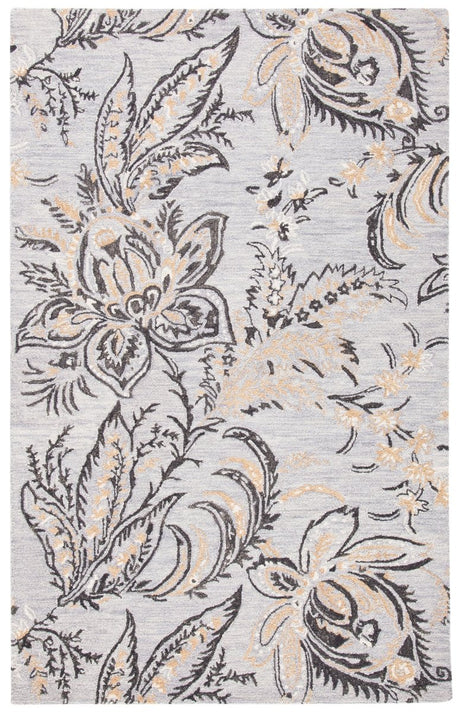 Safavieh Blossom Blm275F Grey/Yellow Rug.