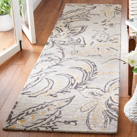 Safavieh Blossom Blm275F Grey/Yellow Rug.