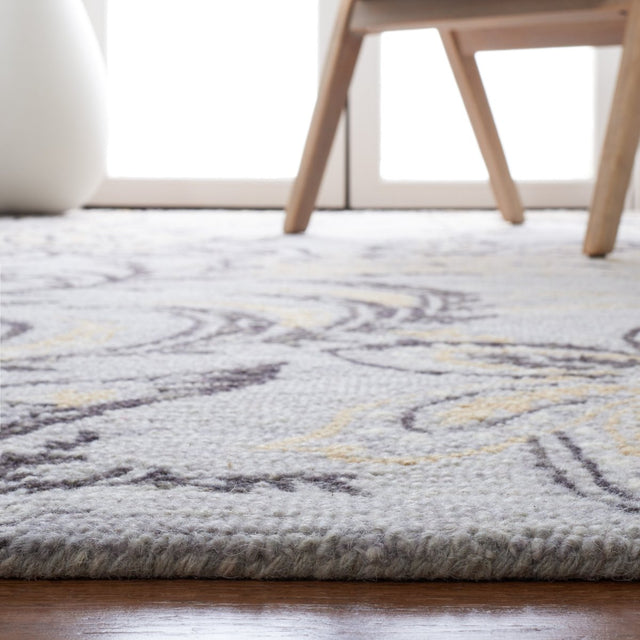 Safavieh Blossom Blm275F Grey/Yellow Rug.
