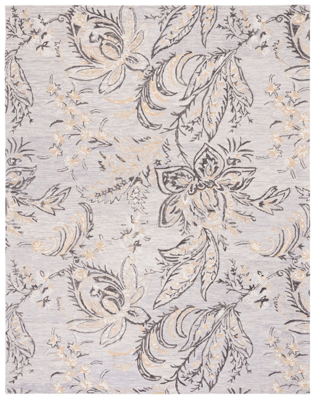 Safavieh Blossom Blm275F Grey/Yellow Rug.