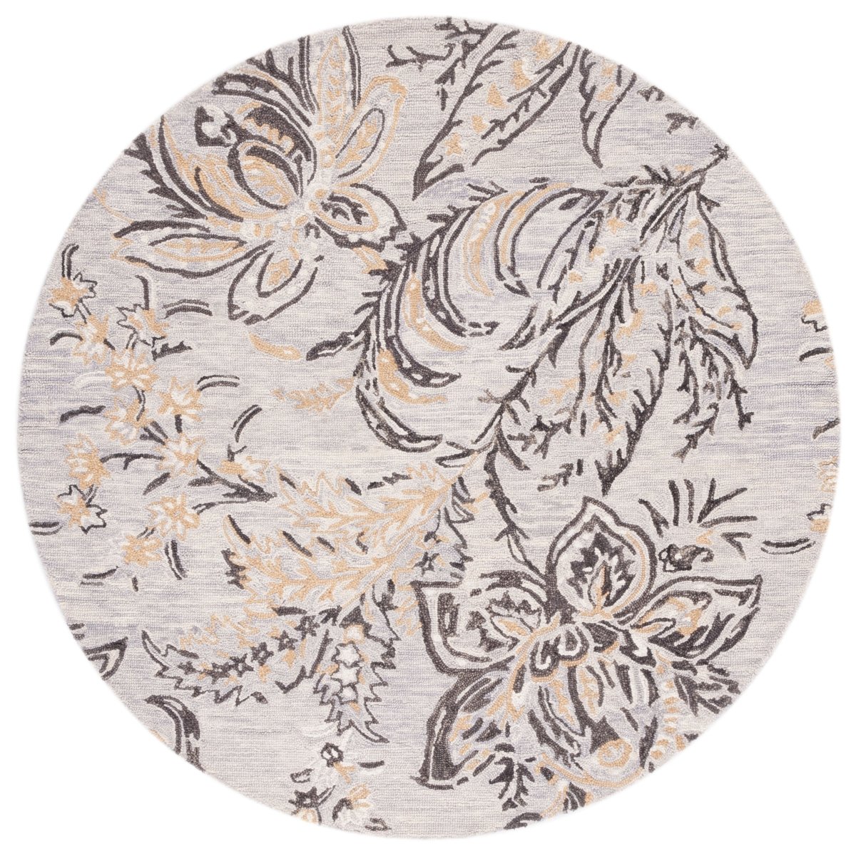 Safavieh Blossom Blm275F Grey/Yellow Rug.