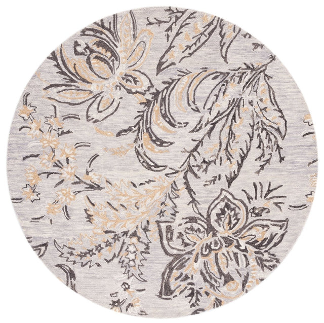 Safavieh Blossom Blm275F Grey/Yellow Rug.