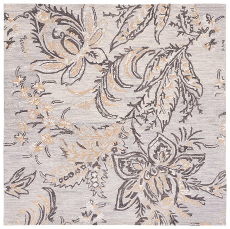 Safavieh Blossom Blm275F Grey/Yellow Rug.
