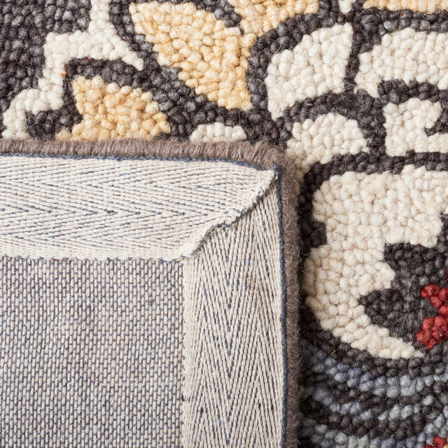 Safavieh Blossom Blm276Z Dark Grey/Yellow Rug.