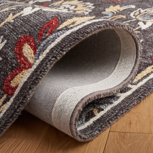 Safavieh Blossom Blm276Z Dark Grey/Yellow Rug.