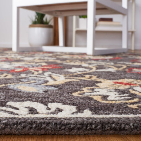 Safavieh Blossom Blm276Z Dark Grey/Yellow Rug.
