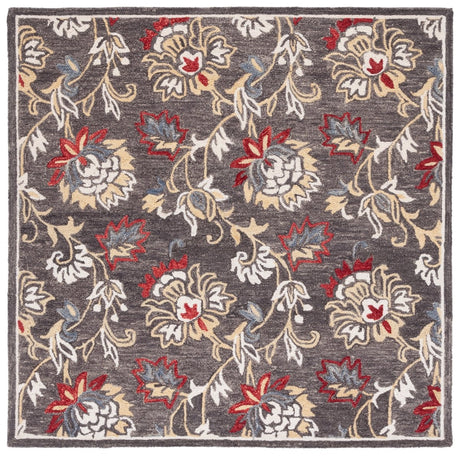 Safavieh Blossom Blm276Z Dark Grey/Yellow Rug.