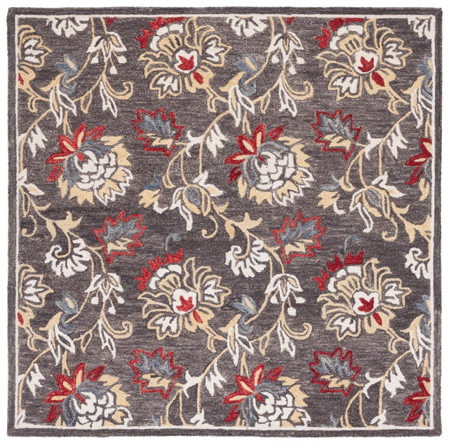 Safavieh Blossom Blm276Z Dark Grey/Yellow Rug.