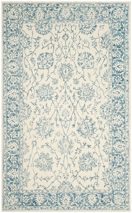Safavieh Blossom Blm351A Ivory / Blue Rugs.