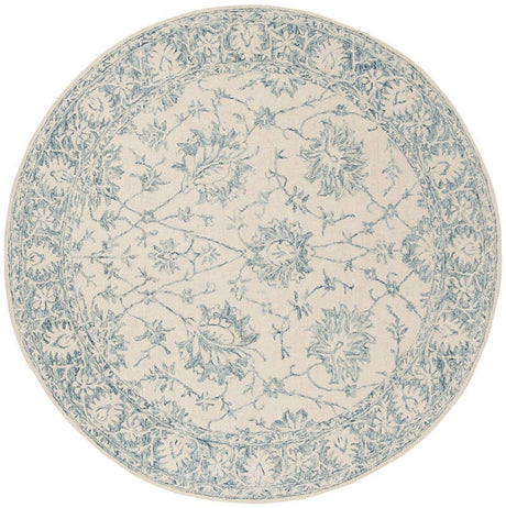 Safavieh Blossom Blm351A Ivory / Blue Rugs.