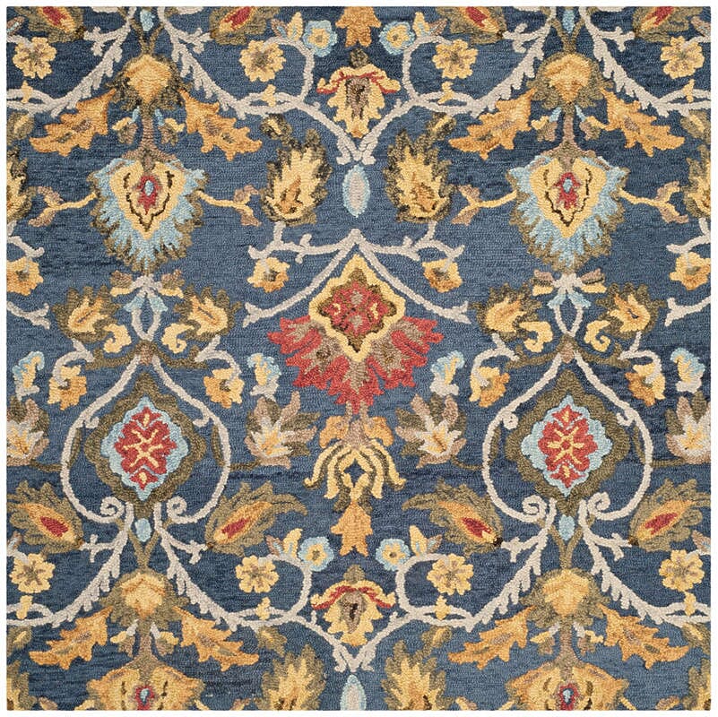 Safavieh Blossom Blm402A Navy/Multi Rug.