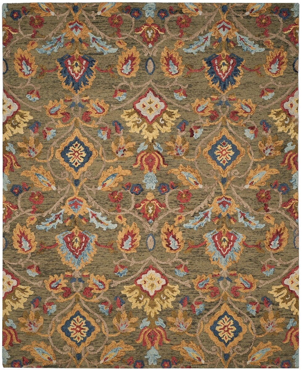 Safavieh Blossom Blm402B Green/Multi Rug.
