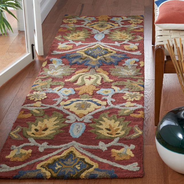Safavieh Blossom Blm402Q Red/Multi Rug.