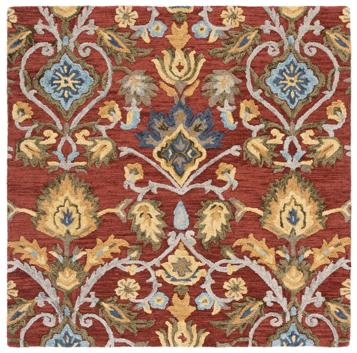 Safavieh Blossom Blm402Q Red/Multi Rug.