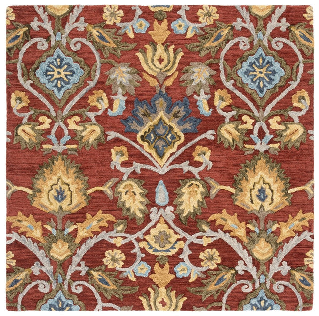 Safavieh Blossom Blm402Q Red/Multi Rug.