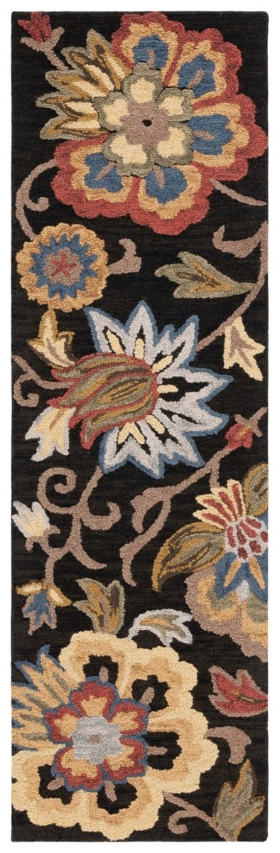 Safavieh Blossom Blm404Z Black/Yellow Rug.